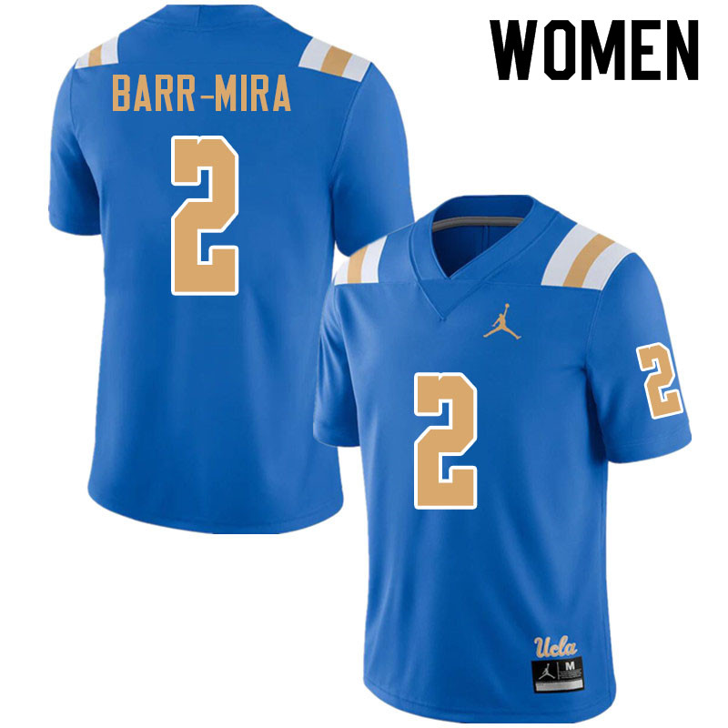 Jordan Brand Women #2 Nicholas Barr-Mira UCLA Bruins College Football Jerseys Sale-Blue - Click Image to Close